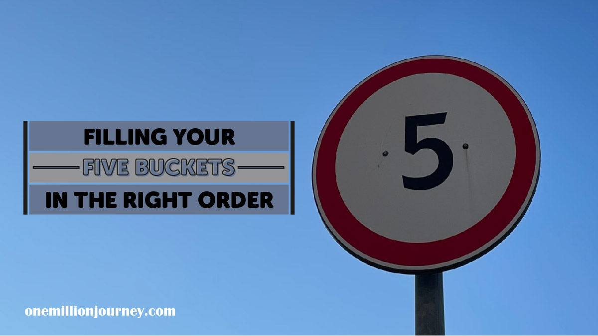 Filling your buckets in the right order cover